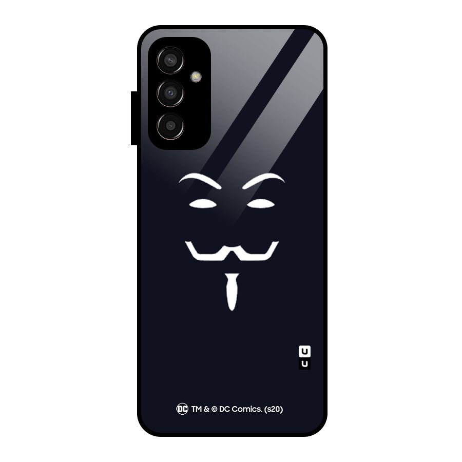 Minimal Anonymous Mask Glass Back Case for Galaxy F13