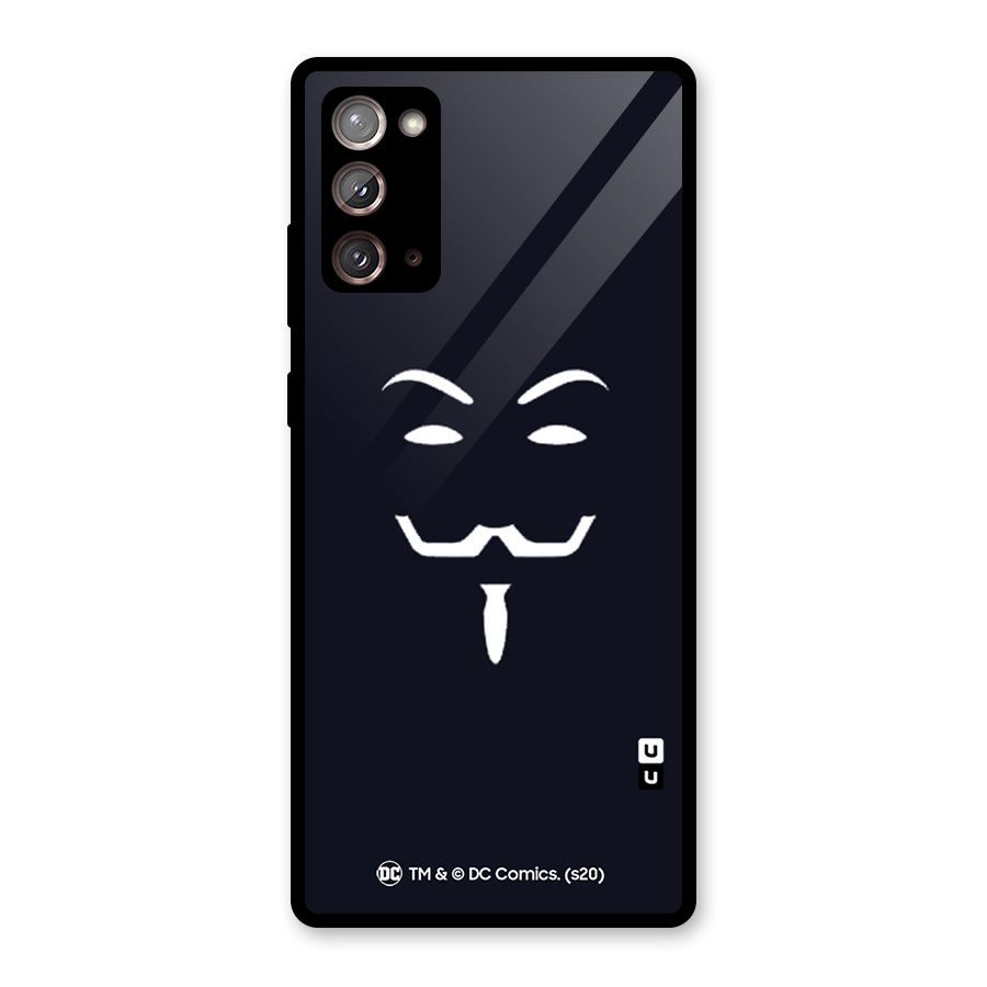Minimal Anonymous Mask Glass Back Case for Galaxy Note 20
