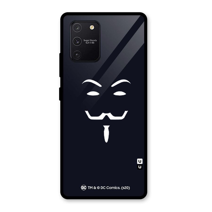 Minimal Anonymous Mask Glass Back Case for Galaxy S10 Lite