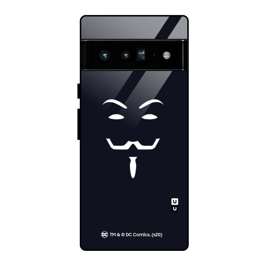 Minimal Anonymous Mask Glass Back Case for Google Pixel 6 Pro