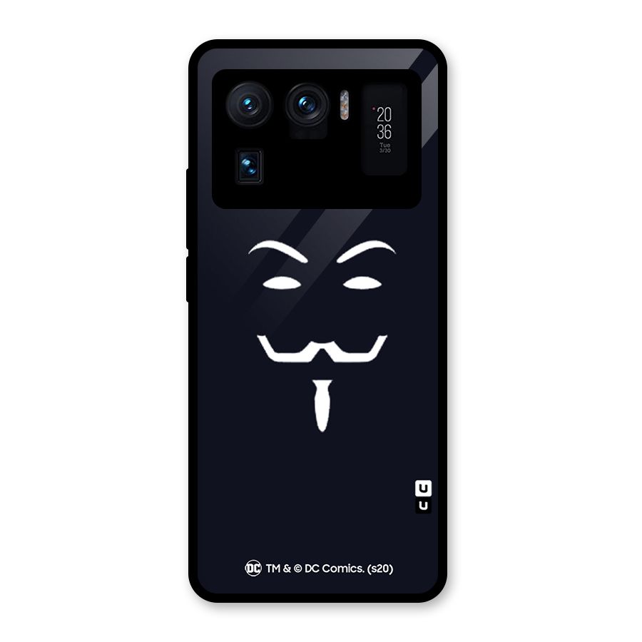 Minimal Anonymous Mask Glass Back Case for Mi 11 Ultra