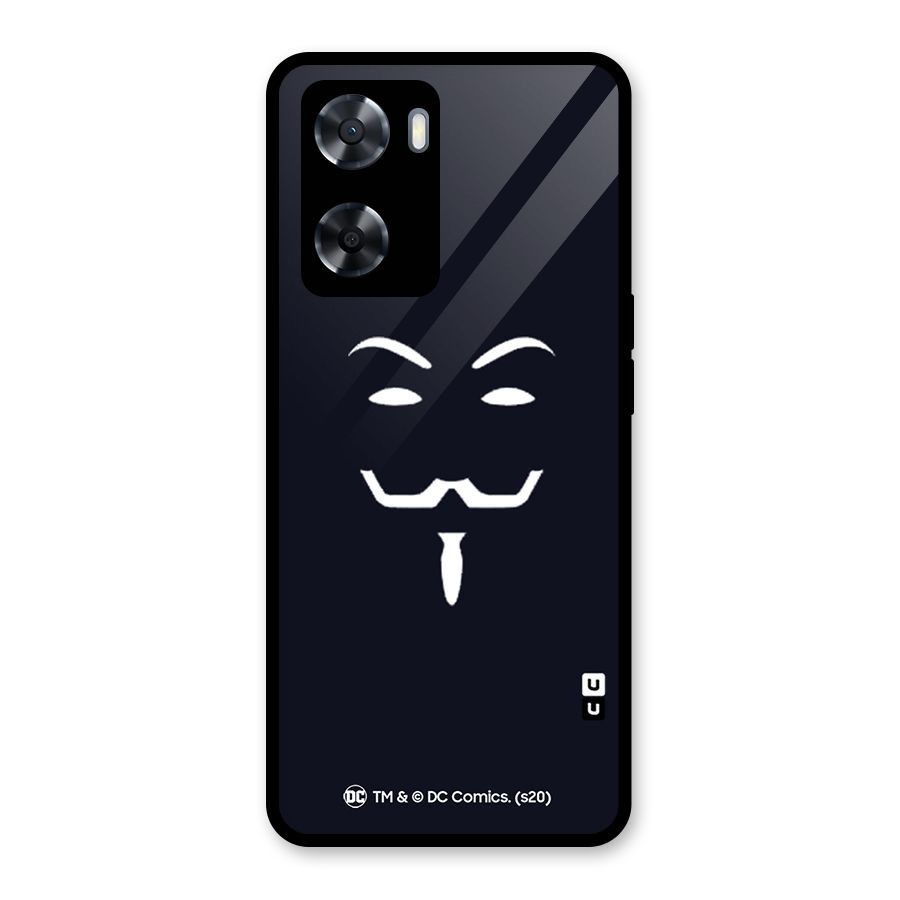 Minimal Anonymous Mask Glass Back Case for OnePlus Nord N20 SE