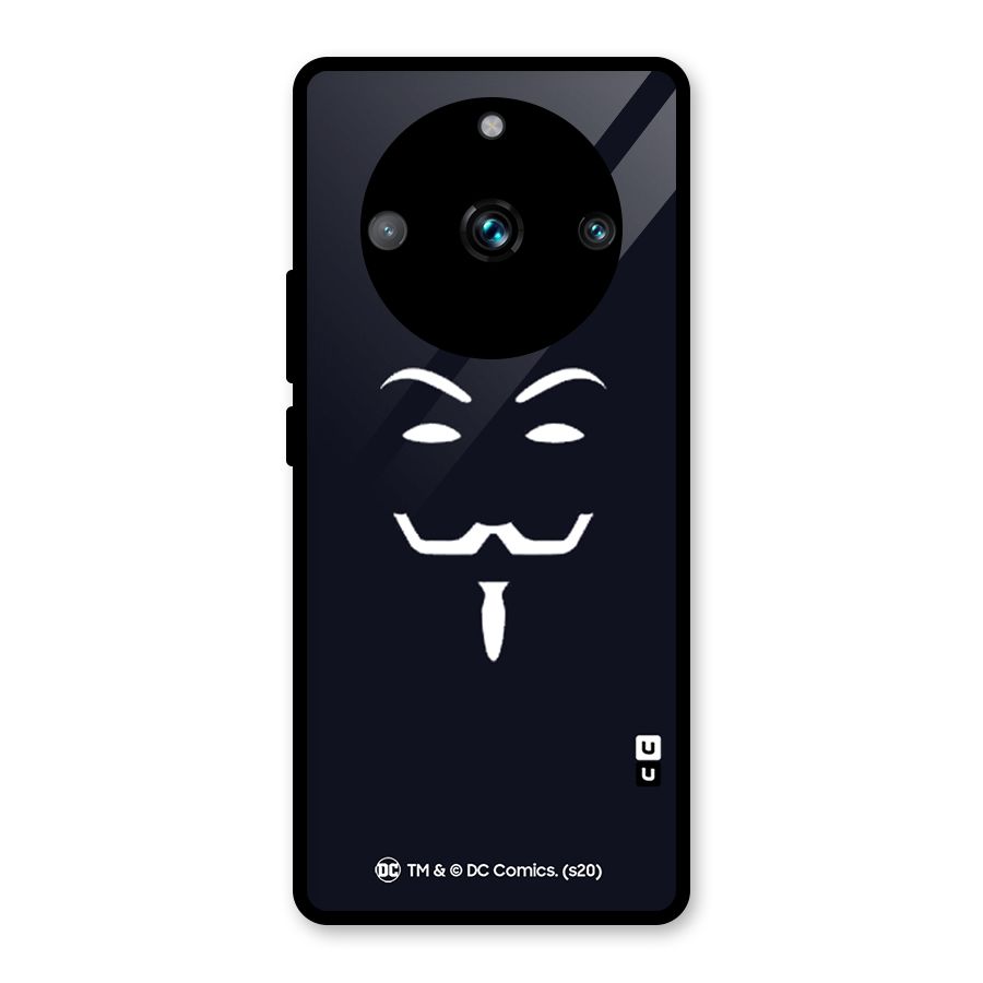 Minimal Anonymous Mask Glass Back Case for Realme 11 Pro