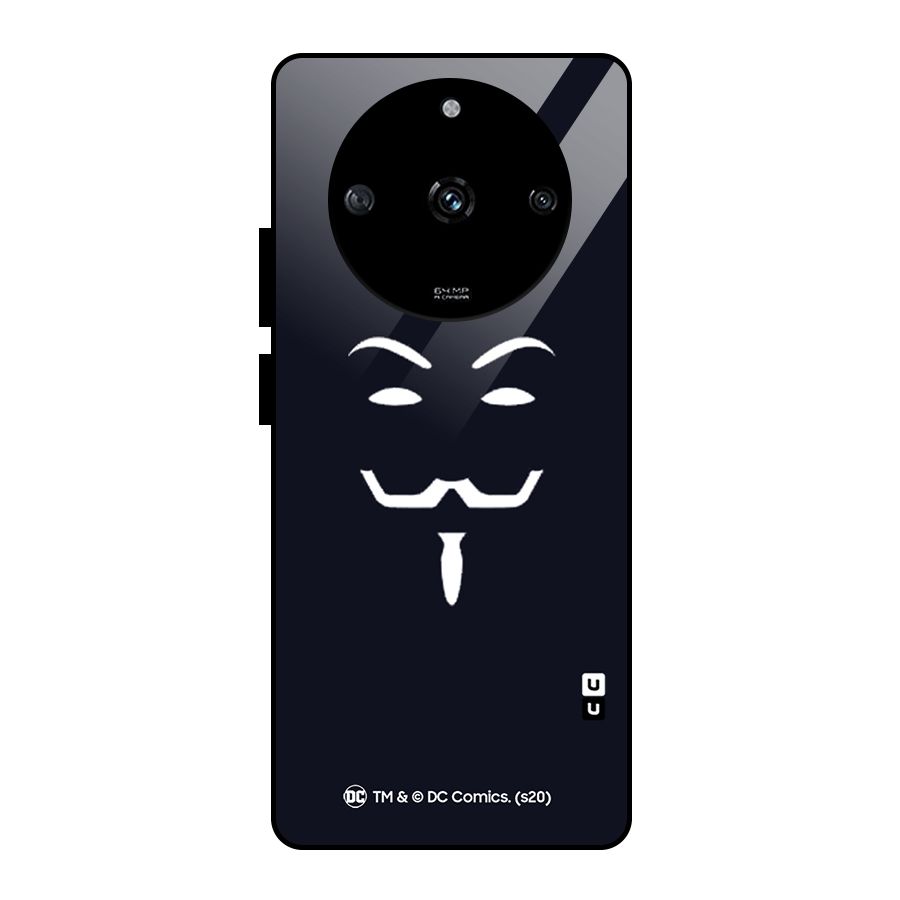 Minimal Anonymous Mask Glass Back Case for Realme Narzo 60 5G
