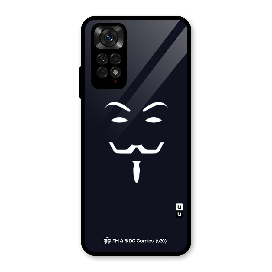 Minimal Anonymous Mask Glass Back Case for Redmi Note 11S