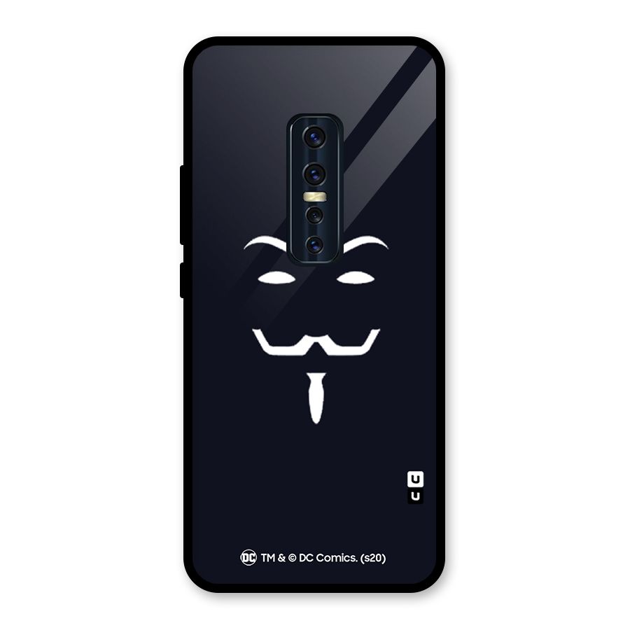 Minimal Anonymous Mask Glass Back Case for Vivo V17 Pro