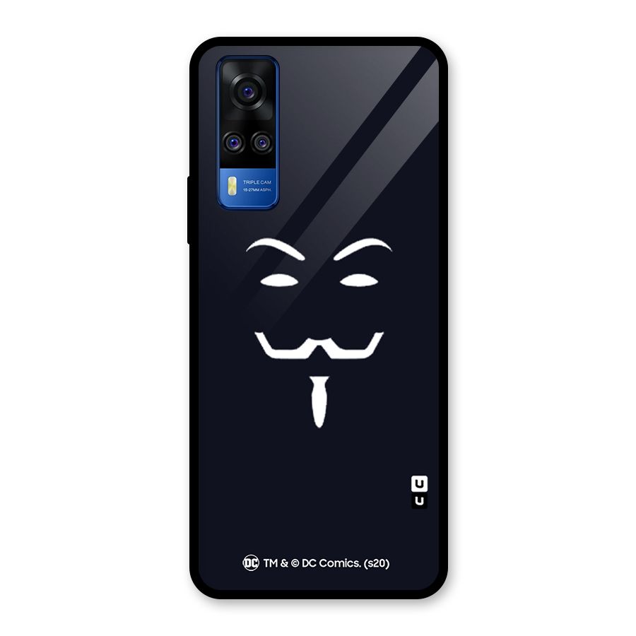 Minimal Anonymous Mask Glass Back Case for Vivo Y31