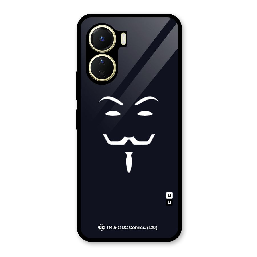Minimal Anonymous Mask Glass Back Case for Vivo Y56
