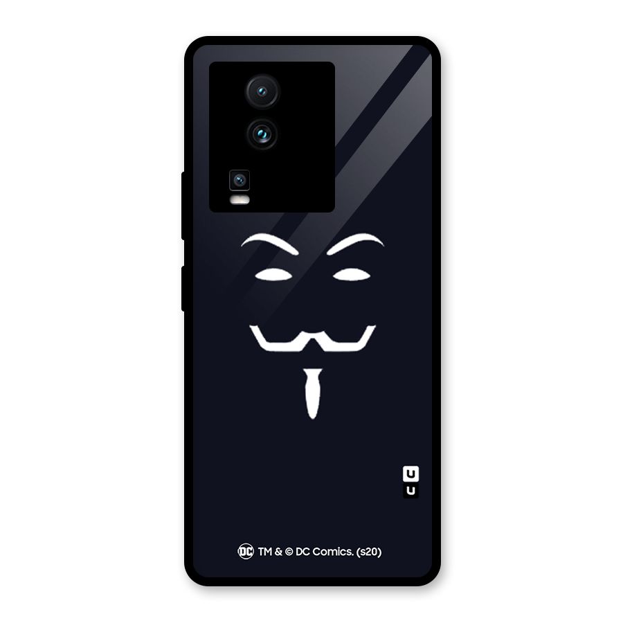 Minimal Anonymous Mask Glass Back Case for Vivo iQOO Neo 7 Pro