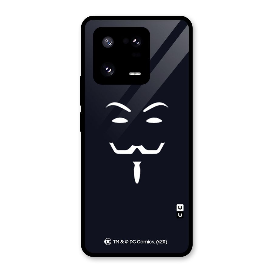 Minimal Anonymous Mask Glass Back Case for Xiaomi 13 Pro