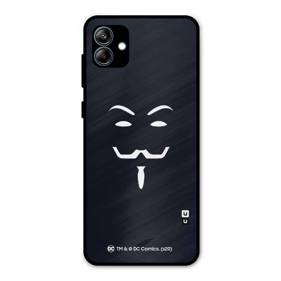 Minimal Anonymous Mask Metal Back Case for Galaxy A04