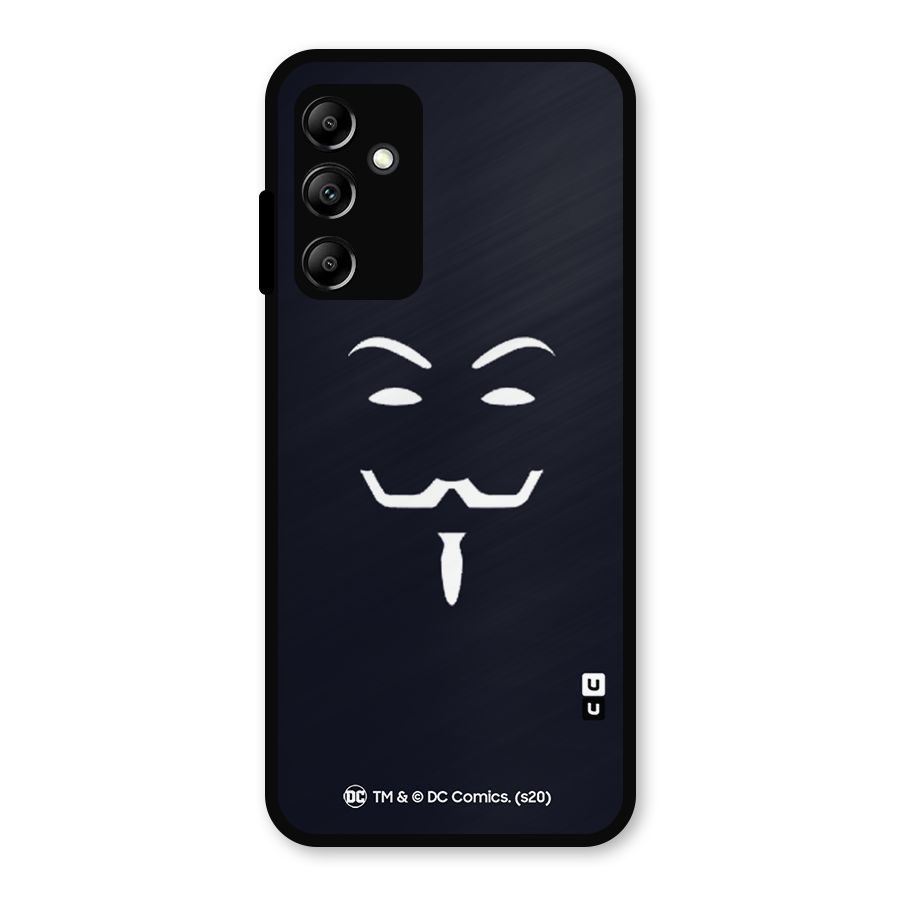 Minimal Anonymous Mask Metal Back Case for Galaxy A14 5G