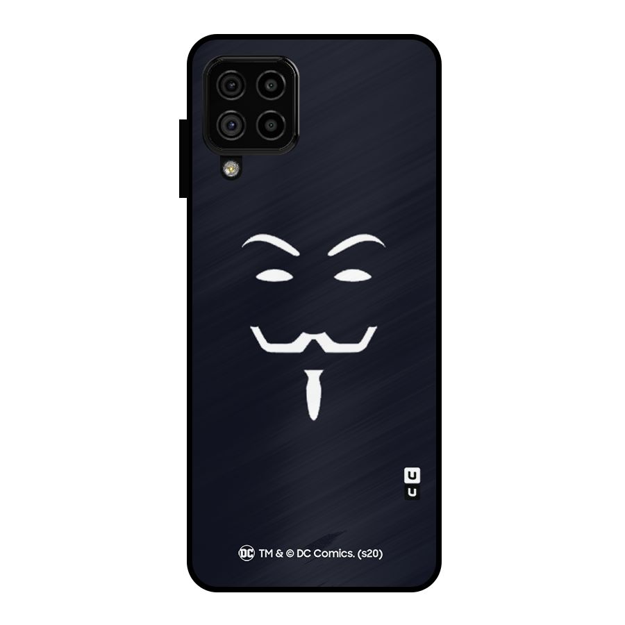 Minimal Anonymous Mask Metal Back Case for Galaxy A22 4G