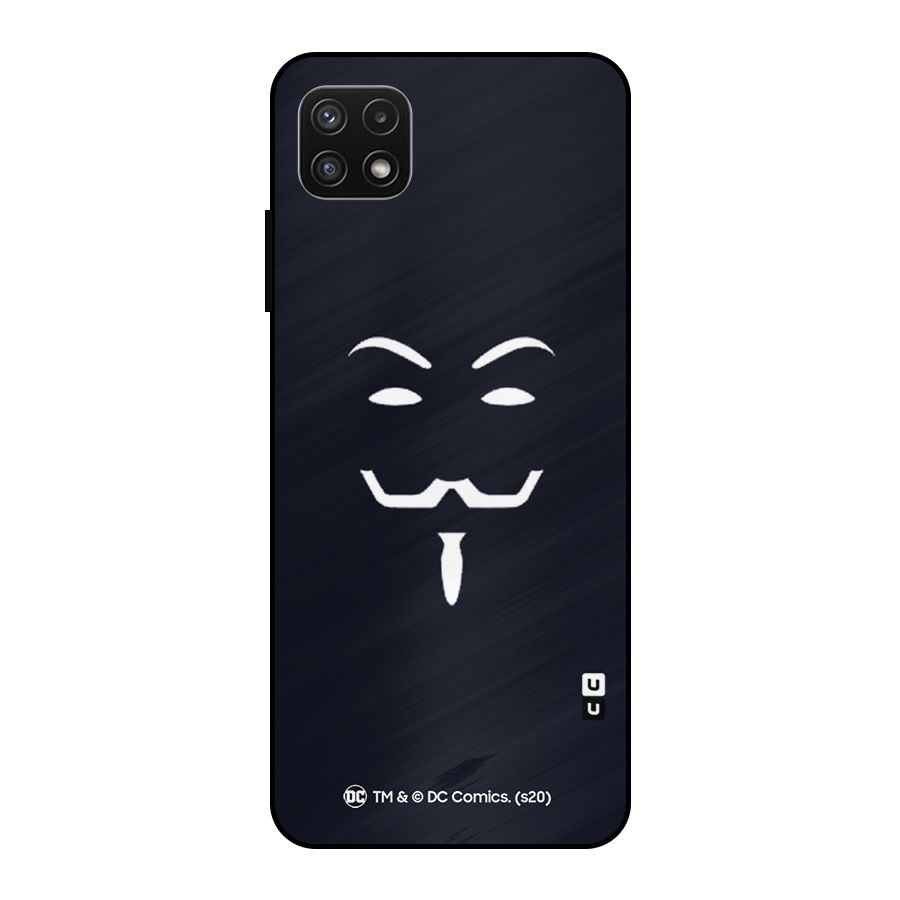 Minimal Anonymous Mask Metal Back Case for Galaxy A22 5G