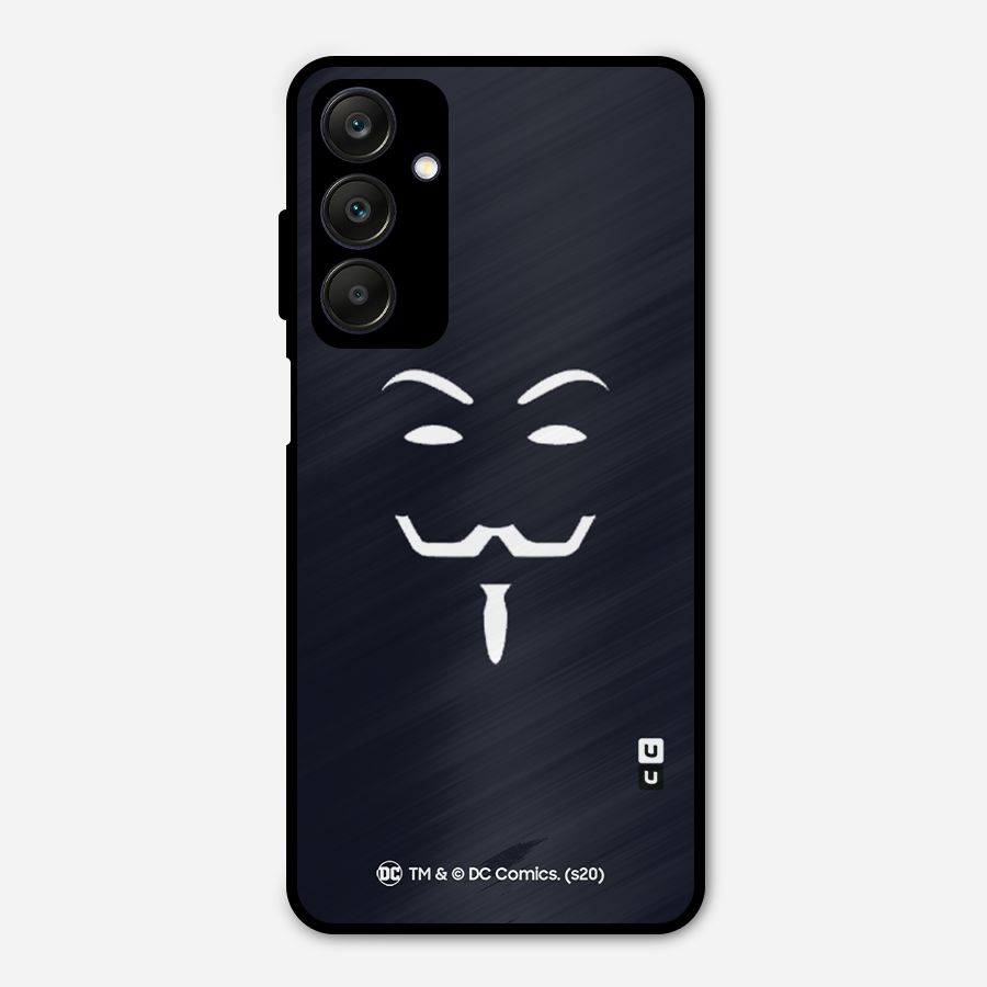 Minimal Anonymous Mask Metal Back Case for Galaxy A25 5G
