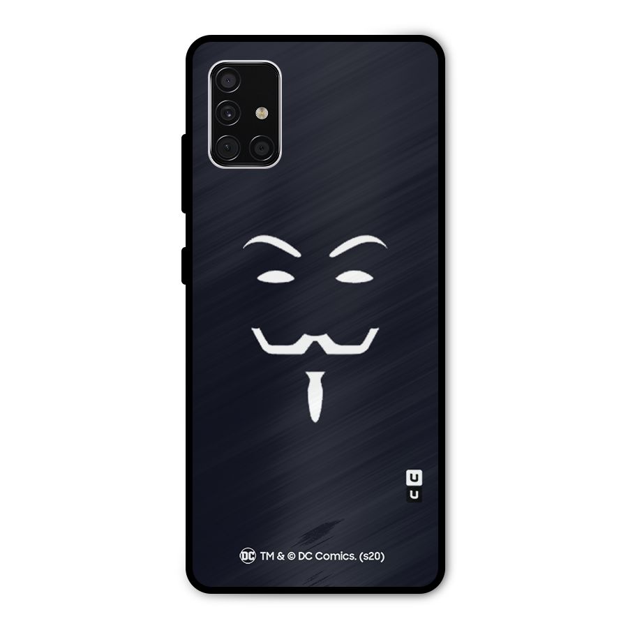 Minimal Anonymous Mask Metal Back Case for Galaxy A51