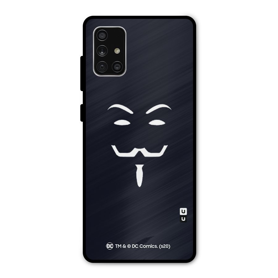 Minimal Anonymous Mask Metal Back Case for Galaxy A71