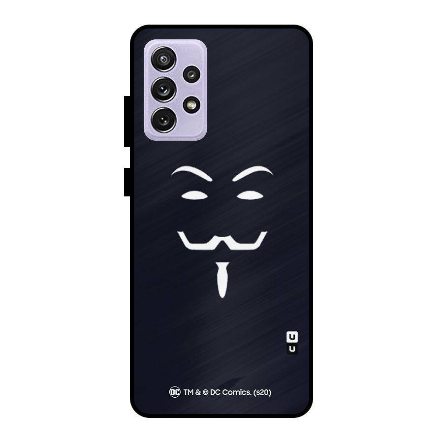 Minimal Anonymous Mask Metal Back Case for Galaxy A72