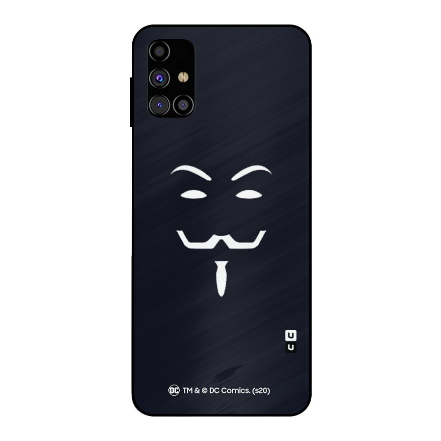 Minimal Anonymous Mask Metal Back Case for Galaxy M31s