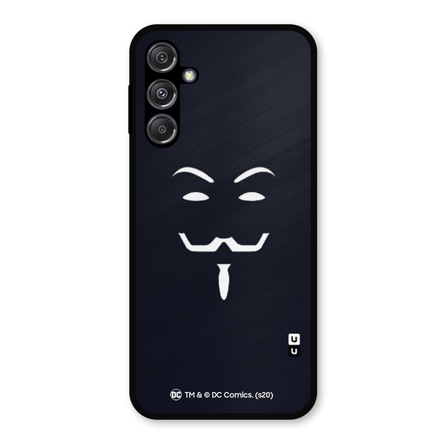 Minimal Anonymous Mask Metal Back Case for Galaxy M34 5G