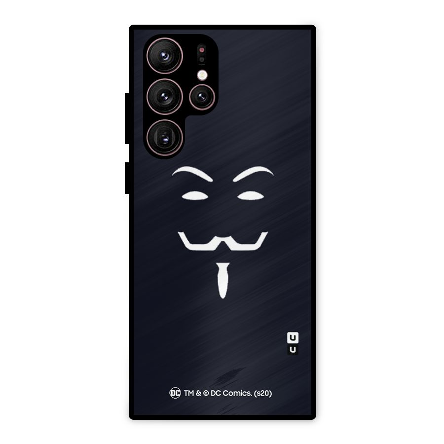 Minimal Anonymous Mask Metal Back Case for Galaxy S22 Ultra 5G