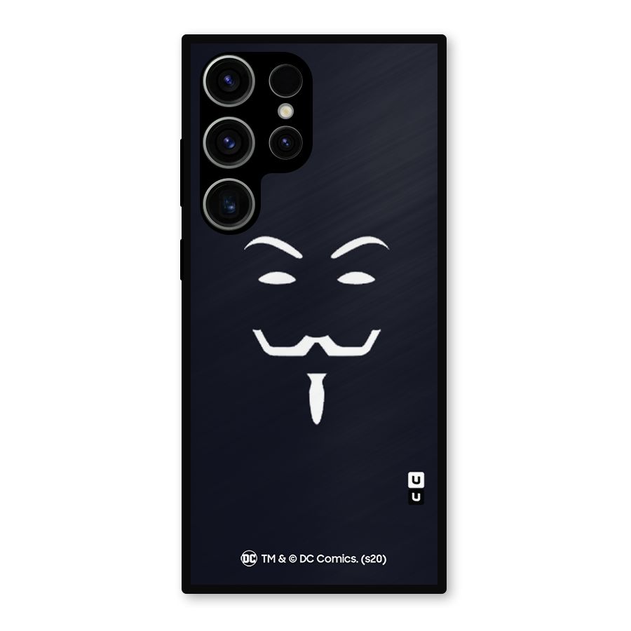 Minimal Anonymous Mask Metal Back Case for Galaxy S23 Ultra