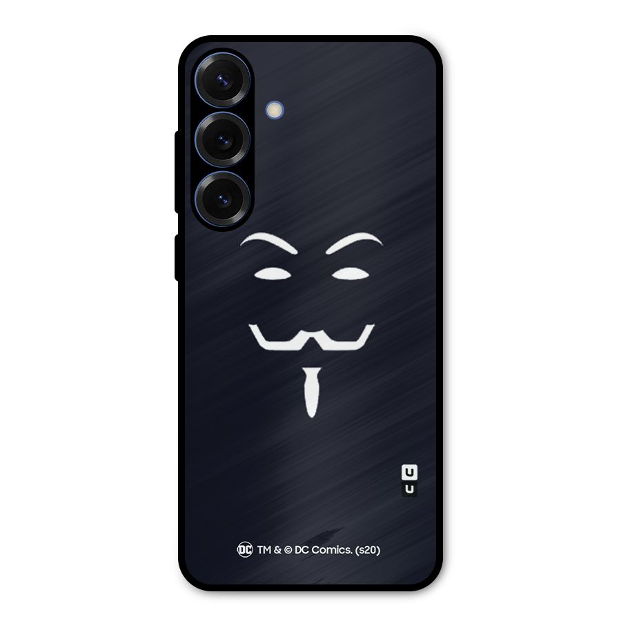 Minimal Anonymous Mask Metal Back Case for Galaxy S25 Plus