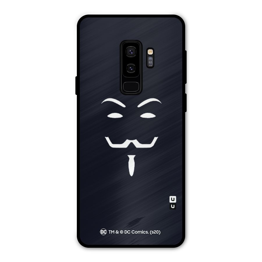 Minimal Anonymous Mask Metal Back Case for Galaxy S9 Plus