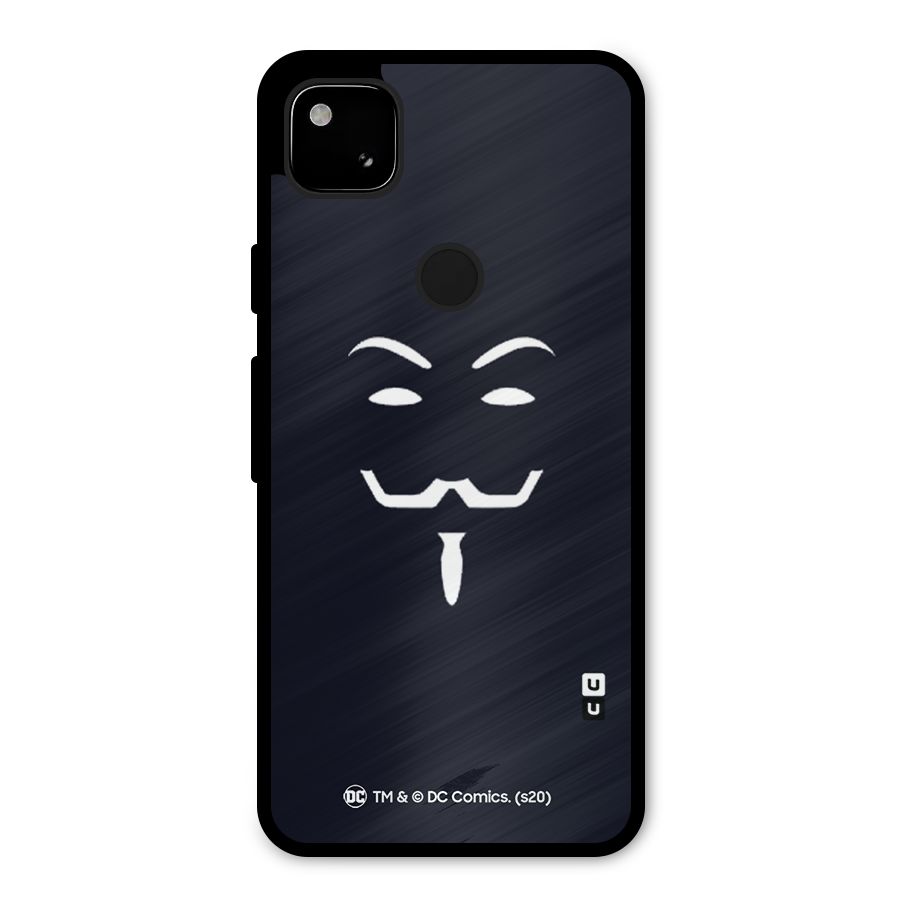 Minimal Anonymous Mask Metal Back Case for Google Pixel 4a