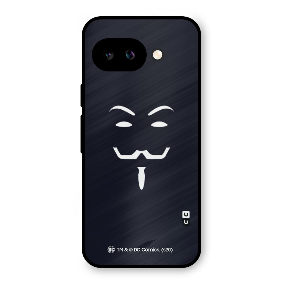 Minimal Anonymous Mask Metal Back Case for Google Pixel 9a