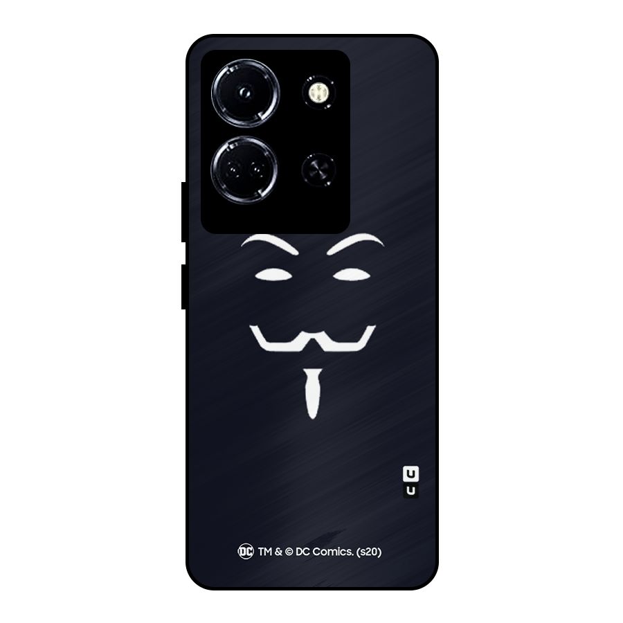 Minimal Anonymous Mask Metal Back Case for Infinix Note 30 5G