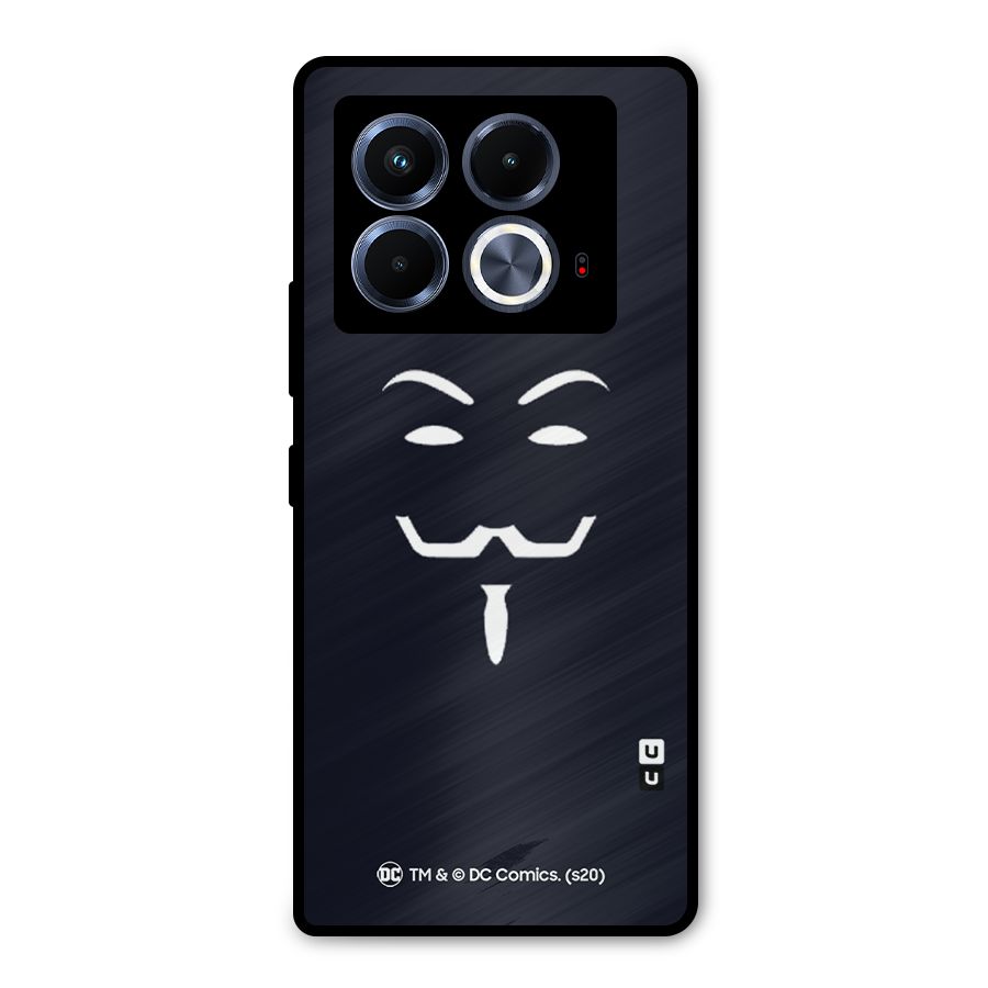 Minimal Anonymous Mask Metal Back Case for Infinix Note 40 5G