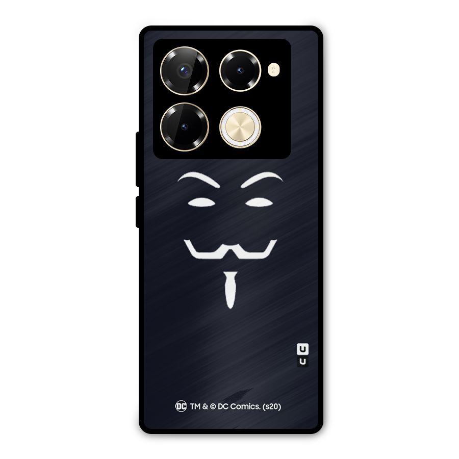 Minimal Anonymous Mask Metal Back Case for Infinix Note 40 Pro Plus