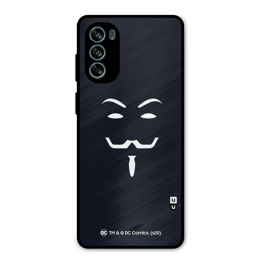 Minimal Anonymous Mask Metal Back Case for Moto G62