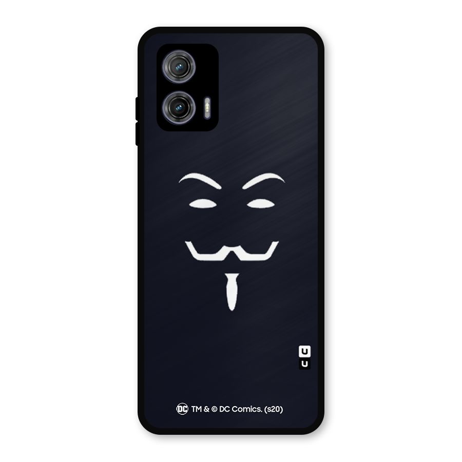 Minimal Anonymous Mask Metal Back Case for Moto G73