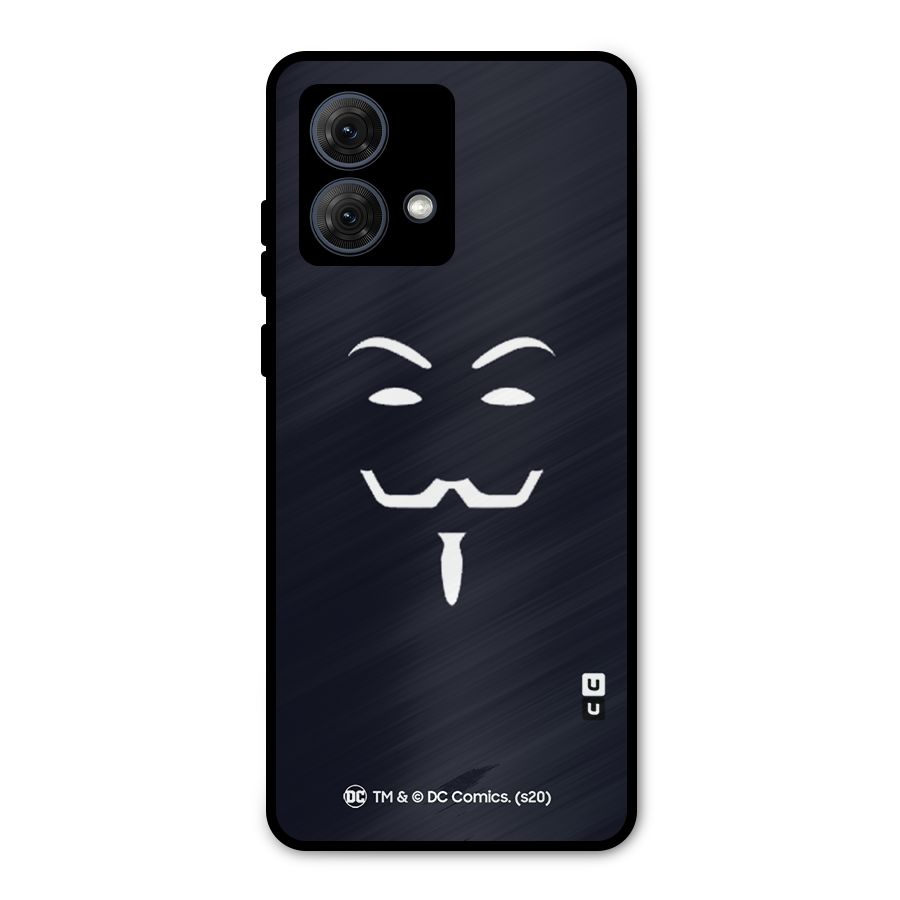 Minimal Anonymous Mask Metal Back Case for Moto G84