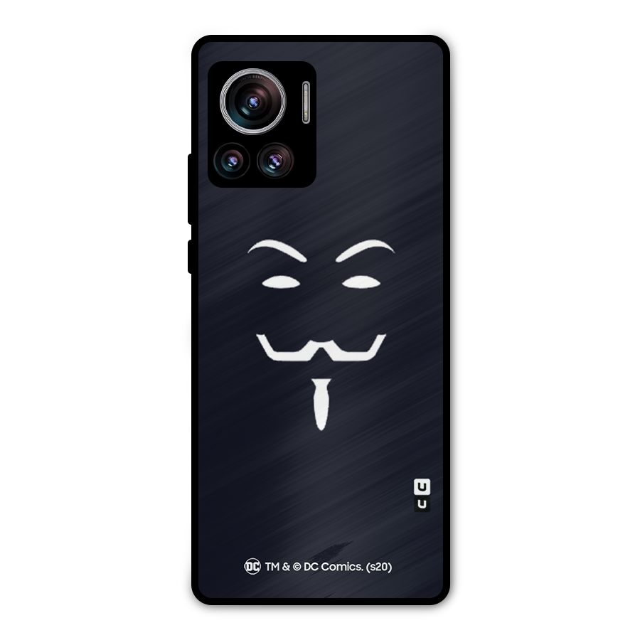 Minimal Anonymous Mask Metal Back Case for Motorola Edge 30 Ultra