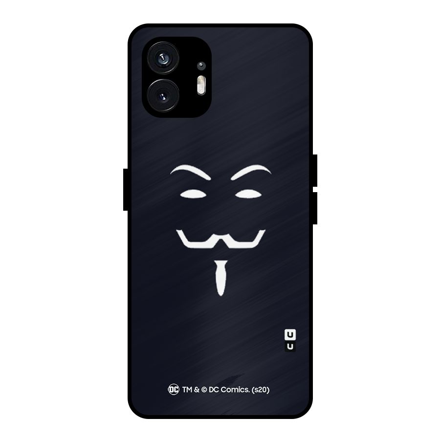 Minimal Anonymous Mask Metal Back Case for Nothing Phone 2