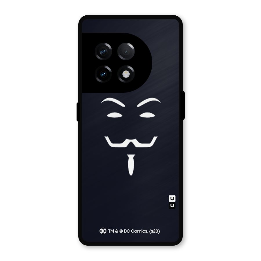 Minimal Anonymous Mask Metal Back Case for OnePlus 11R