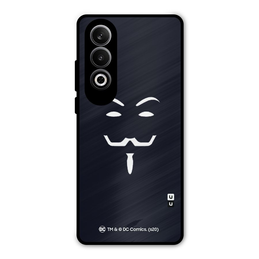 Minimal Anonymous Mask Metal Back Case for OnePlus Nord CE4