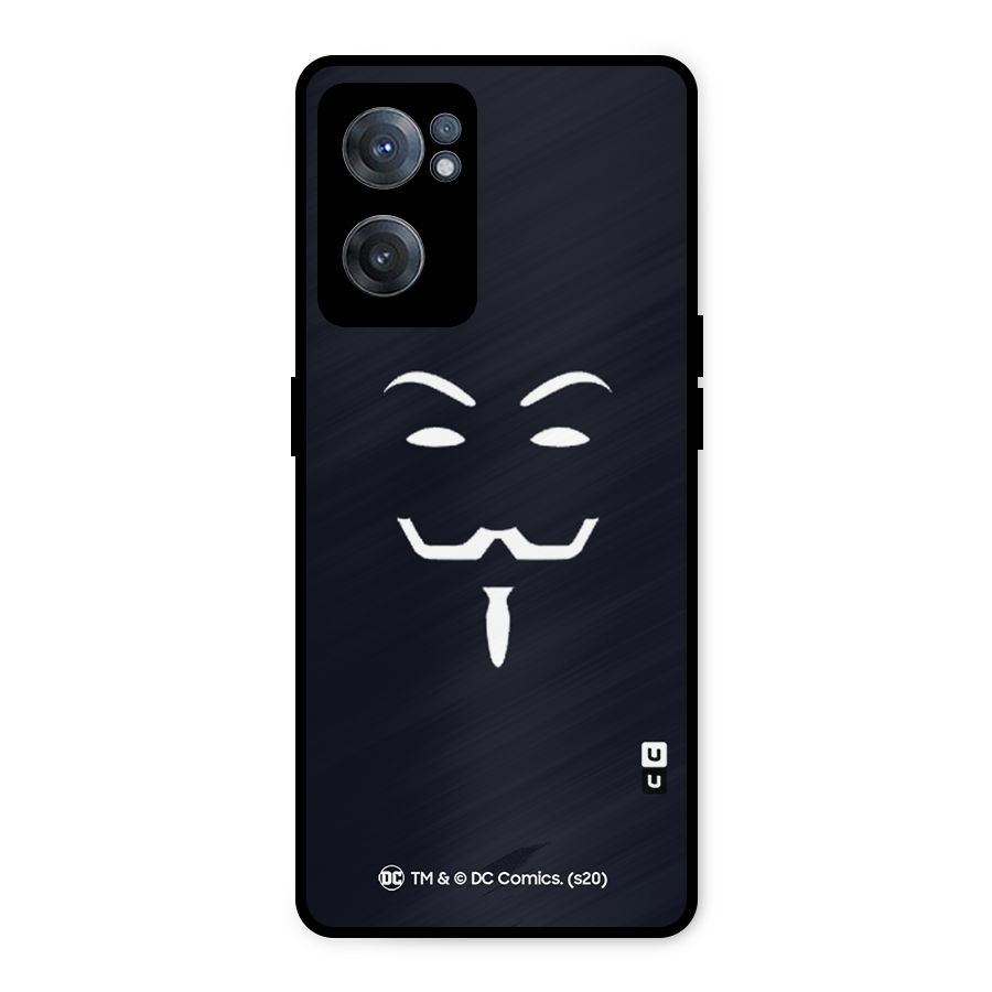 Minimal Anonymous Mask Metal Back Case for OnePlus Nord CE 2 5G