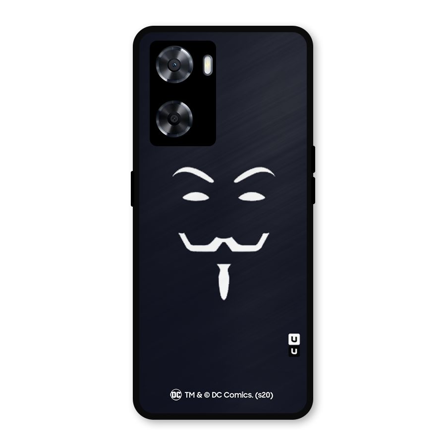 Minimal Anonymous Mask Metal Back Case for OnePlus Nord N20 SE