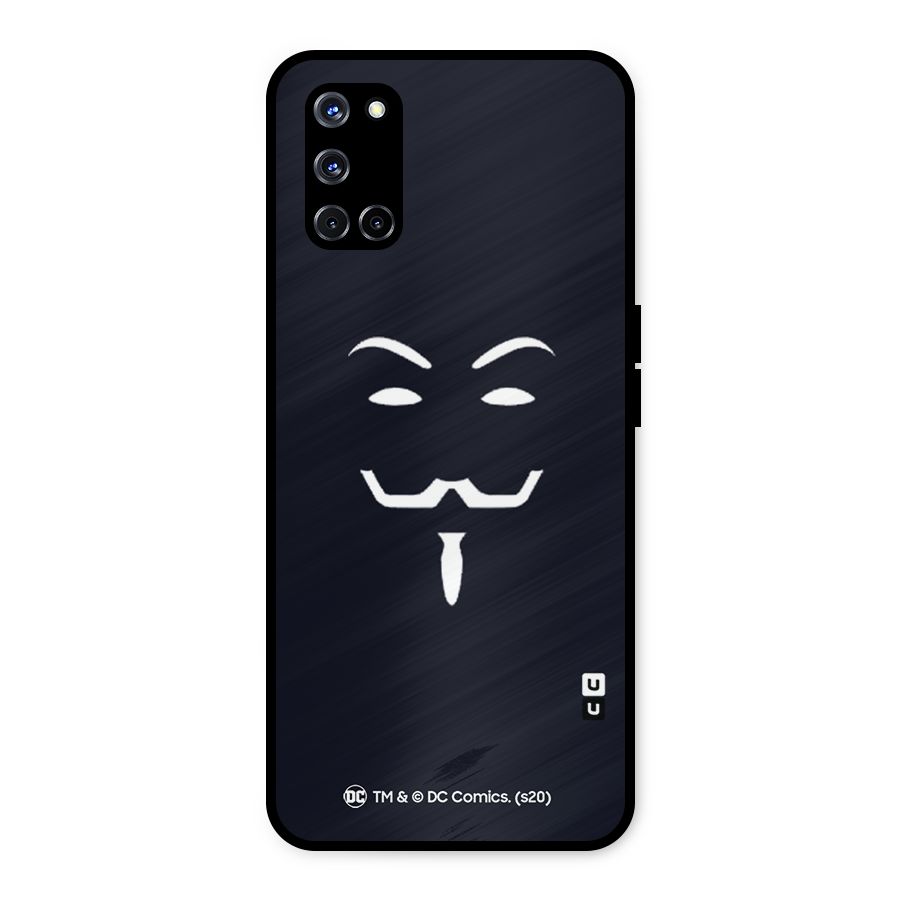 Minimal Anonymous Mask Metal Back Case for Oppo A52