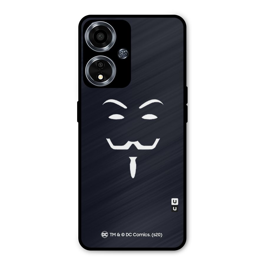 Minimal Anonymous Mask Metal Back Case for Oppo A59