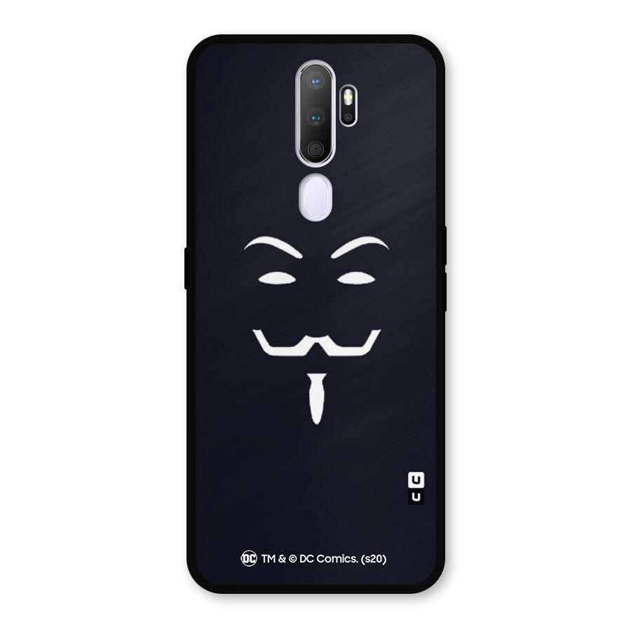 Minimal Anonymous Mask Metal Back Case for Oppo A9 (2020)