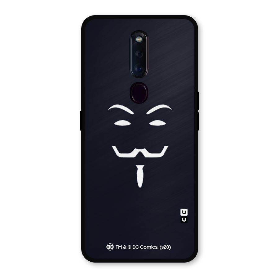 Minimal Anonymous Mask Metal Back Case for Oppo F11 Pro