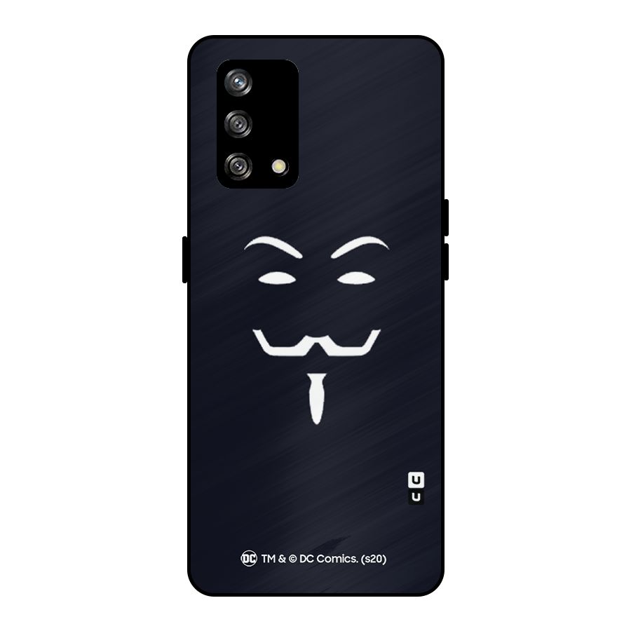 Minimal Anonymous Mask Metal Back Case for Oppo F19