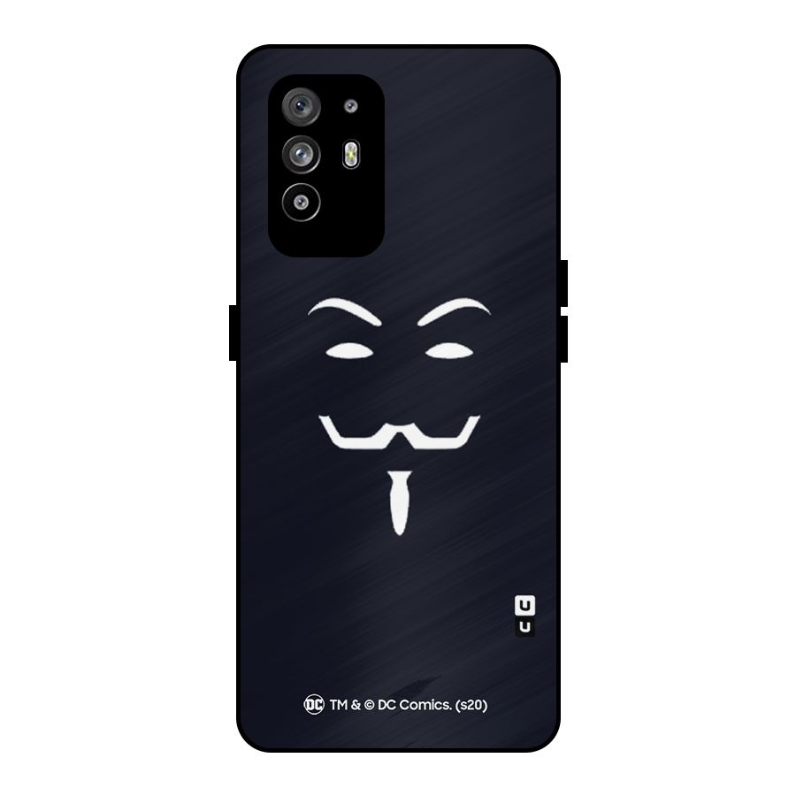 Minimal Anonymous Mask Metal Back Case for Oppo F19 Pro Plus 5G
