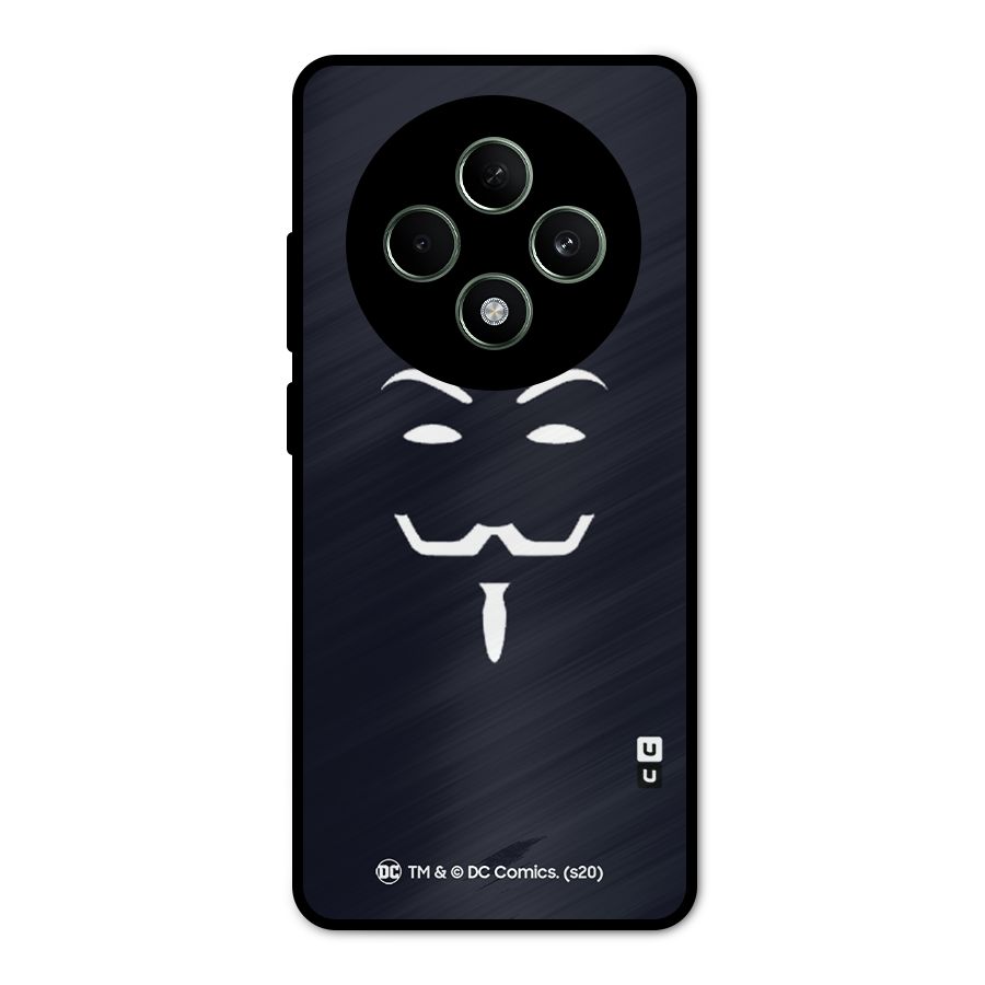 Minimal Anonymous Mask Metal Back Case for Oppo F27