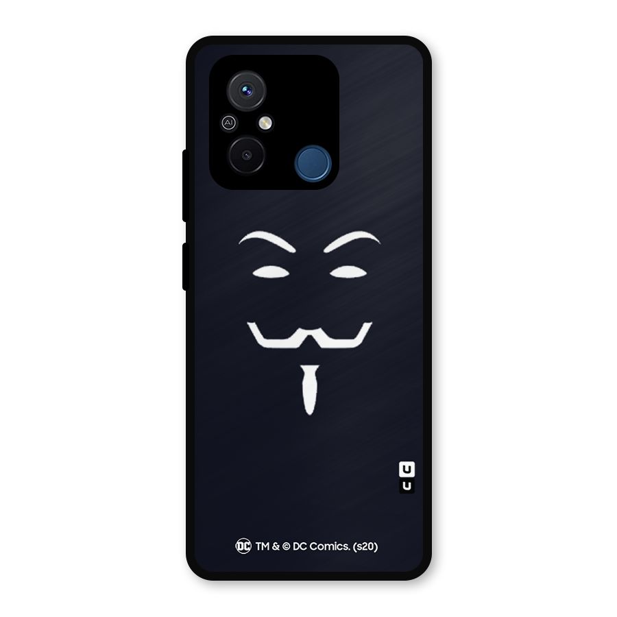 Minimal Anonymous Mask Metal Back Case for Poco C55